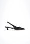 Women's black crinkled patent leather low heel shoes tr20ms04c - 2
