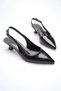 Women's black crinkled patent leather low heel shoes tr20ms04c - 3