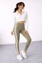 Women's Extra High Waist Striped Scuba Fabric Stretchy Sports Casual Daily Leggings - 2