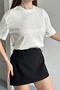 Women's Crew Neck Basic Modal T-Shirt 3199 Ecru - 5