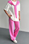 Women's Modal Fabric Short Sleeve Scarf T-Shirt Set 3196
