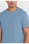 Men's Short Sleeve Indigo Wash T-Shirt with Pockets /19342-0161 - 3