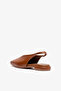 Giselle Tan Leather Women's Heeled Ballerinas - 3