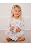 Organic Cream Plaid Floral Pattern Cuffed Long Sleeve Tshirt Pants Baby Girl Set