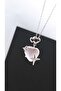 Heart Star Figured Colorful Opal Stone Steel Necklace - 3