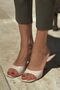 Hannah Beige Patent leather Leather Mid-Heel (8 cm) Slippers - 6