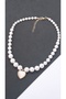 Heart White Mother of Pearl Figured Lacquer Coated Pearl Necklace