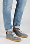 Genuine Suede Leather Men's Gray Sneakers Sports Shoes - 4
