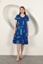 Comfortable Cut V-Neck Cotton Summer Dress - 6