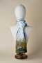 100% Silk Shawl Scarf (45X165 cm) - Monet (Japanese Bridge) - 2