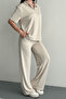 Women's Basic Half Sleeve Polo Neck Modal Set 3198 - 3
