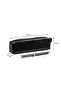 Artificial Leather Single Compartment Pencil Case Black – Pencil Holder with Internal Support and Zipper - 3