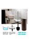 6-Piece Plastic Bathroom Accessory Set with Trash Can & Toilet Brush, Complete Organizer Kit - 4