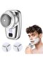Mini Portable Electric Shaver,Waterproof USB Rechargeable Face Shaver for Men - 2