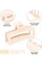 4-Piece Matte Non-Slip Rectangle Claw Clips Set,Oversized Strong-Hold Plastic - 4