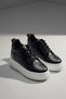 Cloudlift Women's Black-White Hidden Heel Lace-Up Sneaker Daily Comfortable Sports Shoes Height Increasing 8cm - 4