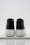 Cloudlift Women's Black-White Hidden Heel Lace-Up Sneaker Daily Comfortable Sports Shoes Height Increasing 8cm - 5