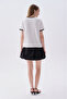 Women's Off-White Printed Crew Neck T-Shirt - 2