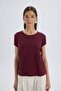 Suva Short Sleeve Burgundy T-Shirt - 2