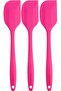 3-piece fuchsia silicone spatula set - heat resistant, non-stick, scratch-resistant, 27cm