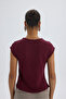 Kensal Slim Fit Claret Red T-Shirt - 5
