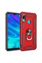 Huawei P Smart 2019 Tank Case with Ring Claret Red