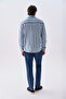 Men's Indigo Striped Comfort Fit Long Sleeve Shirt - 2