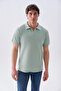 Men's Beige Polo Neck T-Shirt