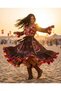 Women's Ethnic Motif Tasseled Belted Dress – Bohemian Design with Colorful Tassel Detail - 2