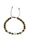 Certified Aa+ Tiger's Eye, Amber, Peridot, Aventurine, and Hematite Natural Stone Men's Bracelet - 5