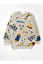 Boys' 100% Grey Cotton Skateboard Goggles Hat Star Pattern Long-Sleeved Winter Pajama Set - 5