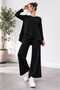 Tesettüre Compatible Asymmetric Cut Jersey Tunic & Pants Set