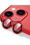 iPhone 14/14 Plus & 15/15 Plus & 16E/17E Camera Lens Protector Tempered Glass Protection Red 2-Pack