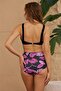 Bikini Set Recovery High Waist Purple Leaves - 4
