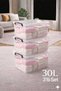 Horizontal Storage and Food Container with Plastic Locking Lid 30 Liter Storage Container 3 Pieces