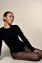 Black Leopard Patterned Fishnet Women's Pantyhose – Stylish and for Daily Use - 6