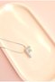 F Letter Necklace – Stone Letter Necklace - Steel Letter Necklace - Minimal Ball Chain - 6