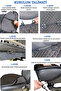 Anti-Sweat Car Seat Cushion Set with Pockets, Easy to Install, Universal Protective Cover, Fabric Blue - 6