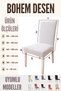 Jacquard Fabric Sand Patterned Chair Cover, Elastic, Stretchy Pieces, High Quality Chair Cover 1 Piece - 6