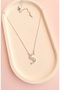 Letter S Necklace - Letter S Necklace - Lettered Steel Necklace - Steel Necklace with Stones and Letters - 5