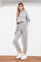 Gray Cotton and Pocketed Women's Tracksuit