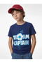 Cotton Pack Crew Neck Short Sleeve Football Themed Printed T-Shirts - 2