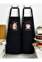 Kitchen Apron Set of 2 Stain-Resistant Suit Cloth Cupcake Coffee Dowry Cafe Patisserie Workshop Apron - 2