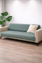 Green Cotton Decorative Sofa Cover 170x230 Size Optimal Anti-Slip Design - 2