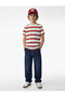 Cotton Short Sleeve Crew Neck Stripe T-Shirt - 2