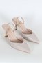 Women's Colorful Stone Detailed Fabric Heeled Shoes - 3