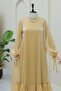 Janjan Dress with Sleeve Lace-Up Skirt -Salmon - 5