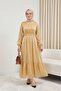 Janjan Dress with Sleeve Lace-Up Skirt -Salmon - 3
