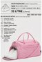 Pink Crinkle Fabric Shoe Compartment 0818 Waterproof Sports and Travel Bag with Front Pocket and Shoulder Strap - 3