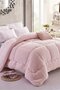 Double Size 63 Thread Luxury Double-Sided Welsoft Cotton Silicone Quilt 195X215 Powder Lining Cover Gift